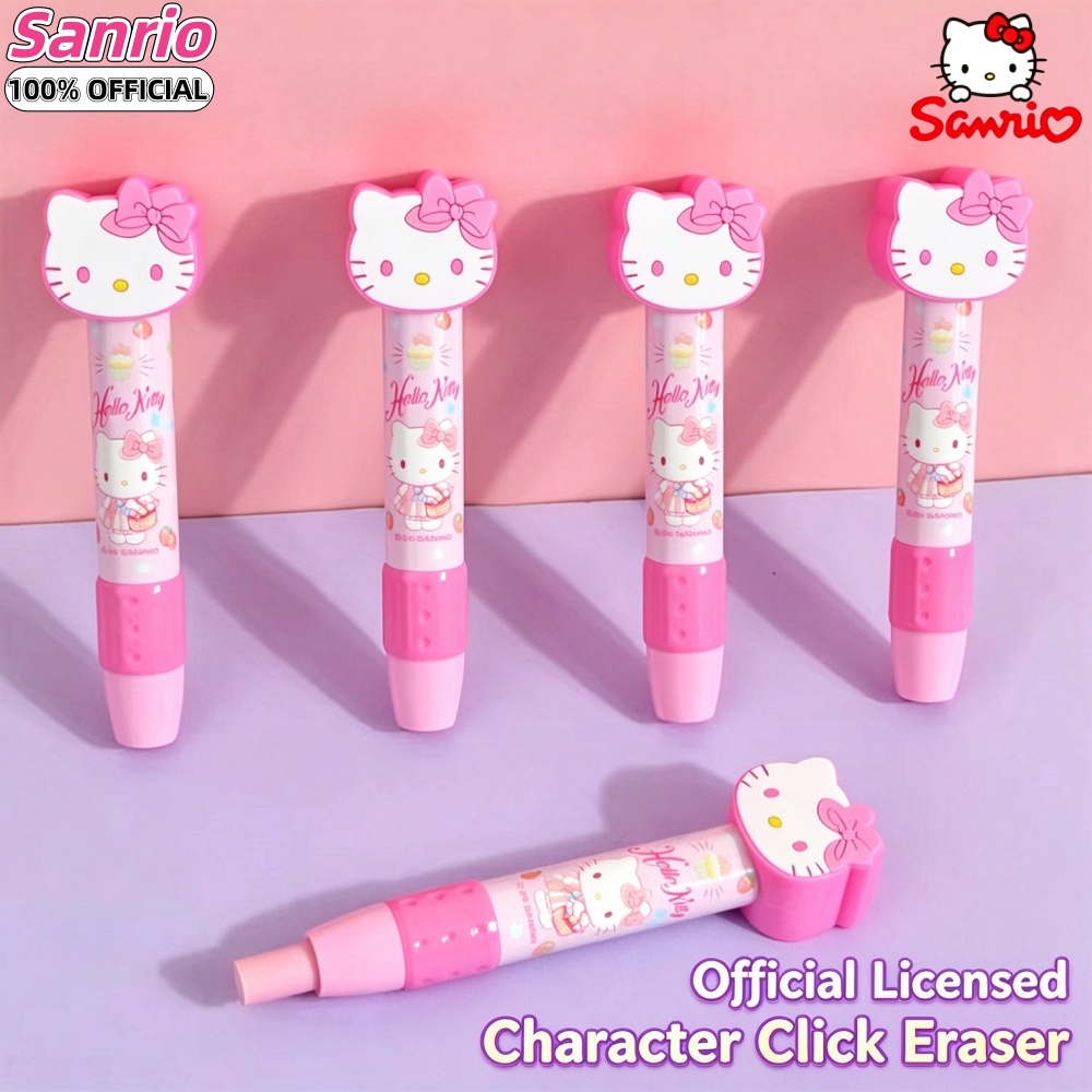 Genuine Hello Kitty Melody 3D  - đánh giá và giá Retractable Eraser Pen Click