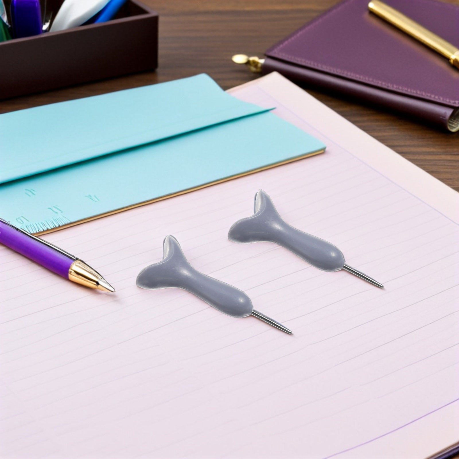 2Pcs Braille Writing Pen Grey  - đánh giá và giá Writing Tools